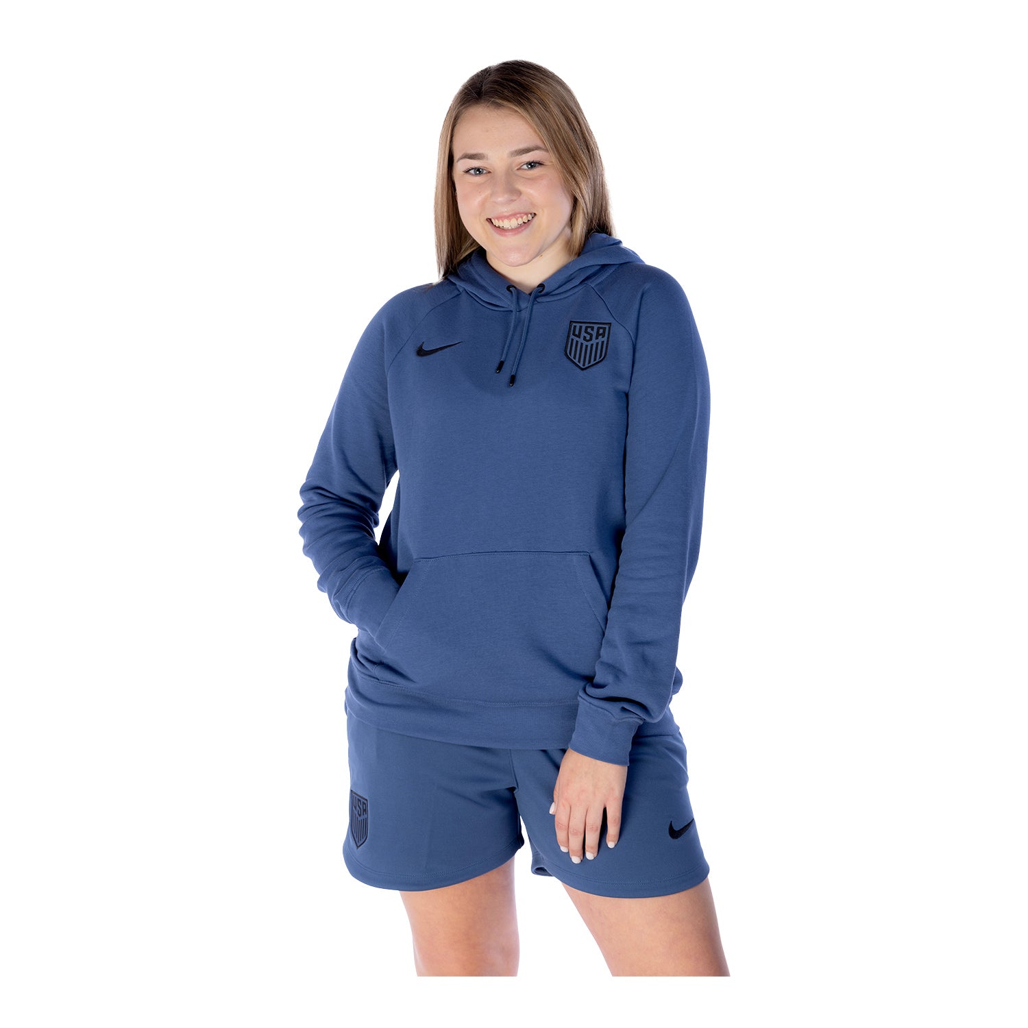 Women's Nike Travel Fleece Blue Hoodie Official U.S. Store