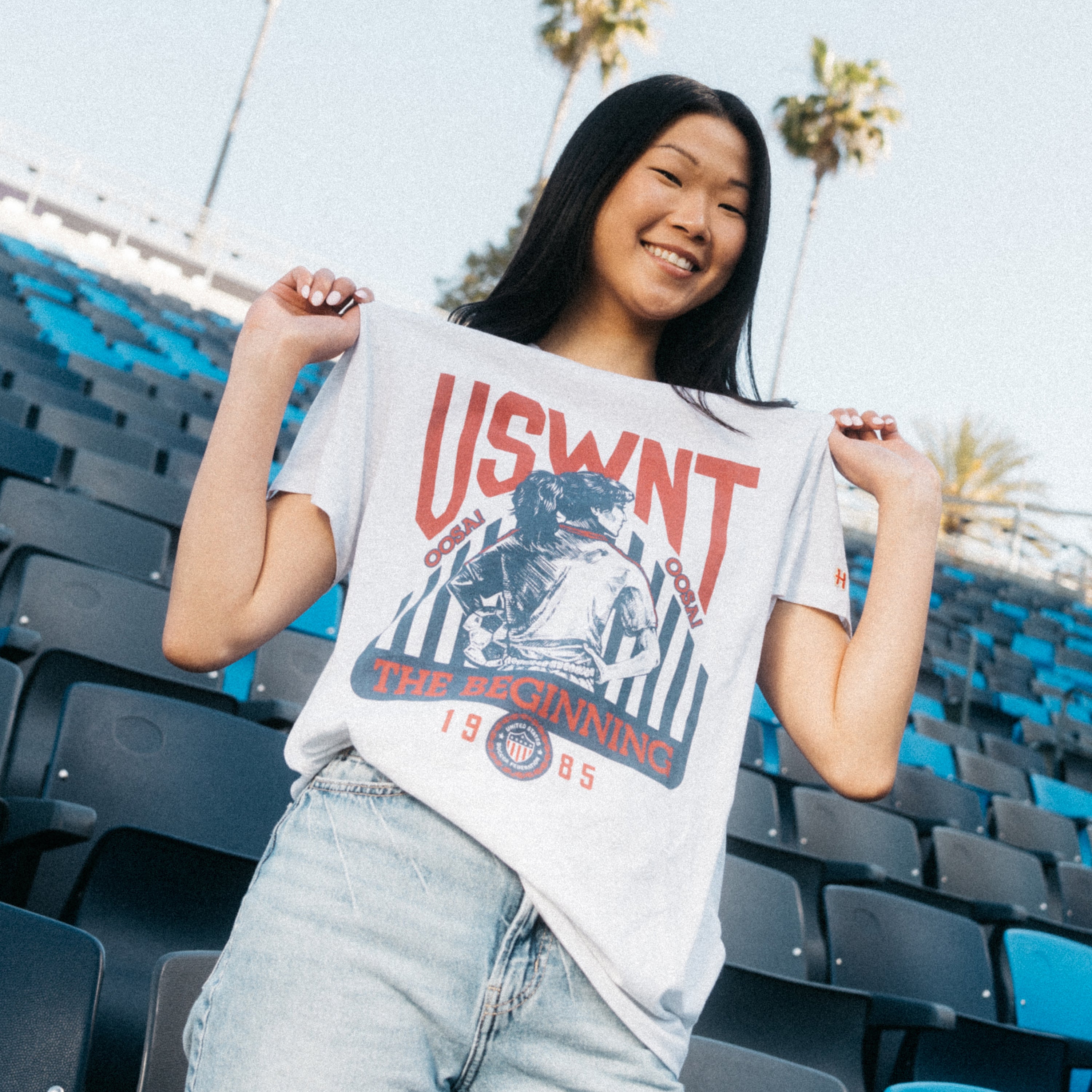 Unisex Homage USWNT Retro 1985 Oosa White Tee
