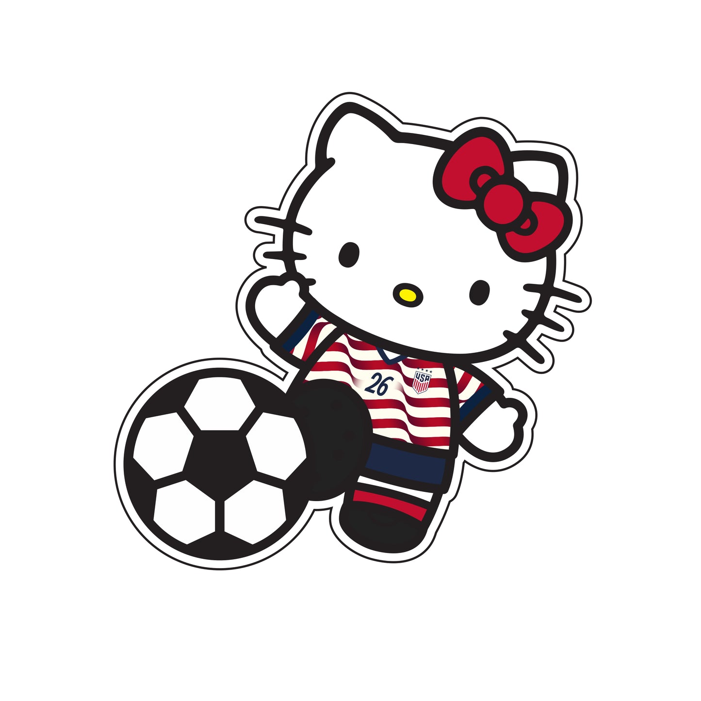 U.S. Soccer Hello Kitty Magnet