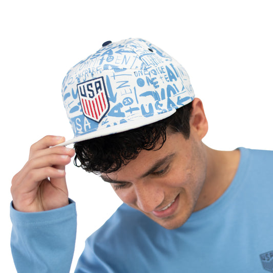 Adult USA Icon Blue Hat - On Model View