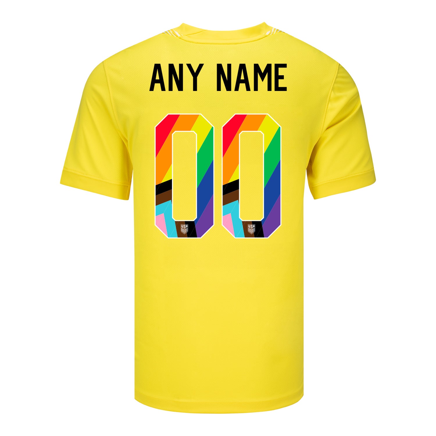 Men's Nike USWNT 2025 Pride Personalized Stadium Short Sleeve Goalkeeper Jersey