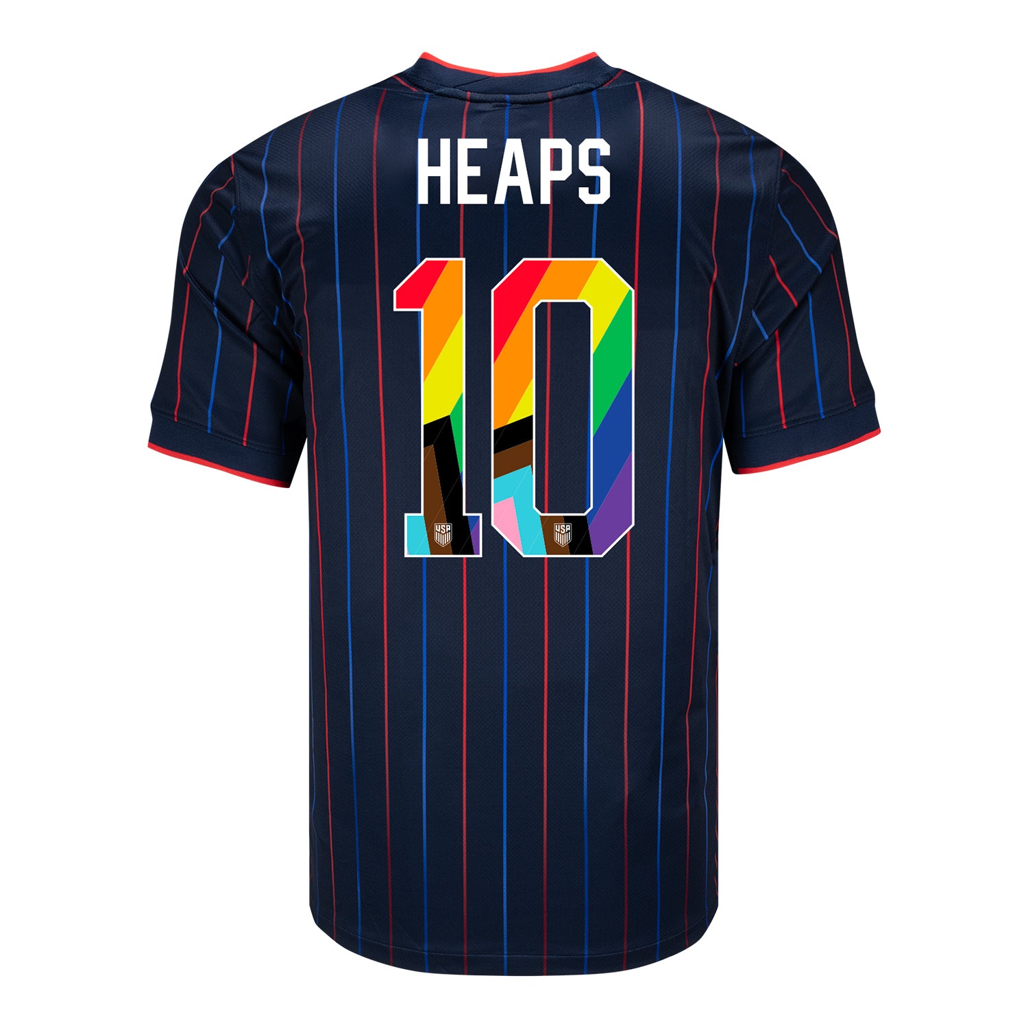 Men's Nike USWNT 2025 Pride Personalized Heartbeat Away Stadium Jersey