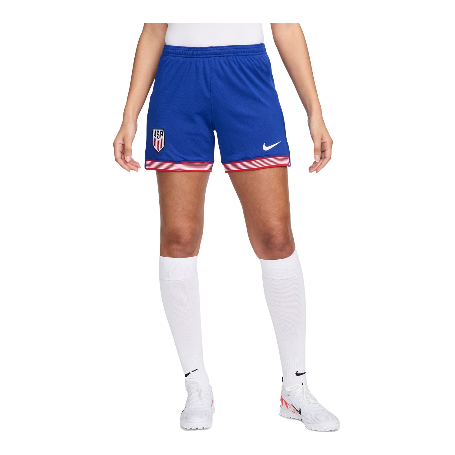 Women s Nike USWNT 2024 Stadium Home Blue Shorts Official U.S. Soccer Store