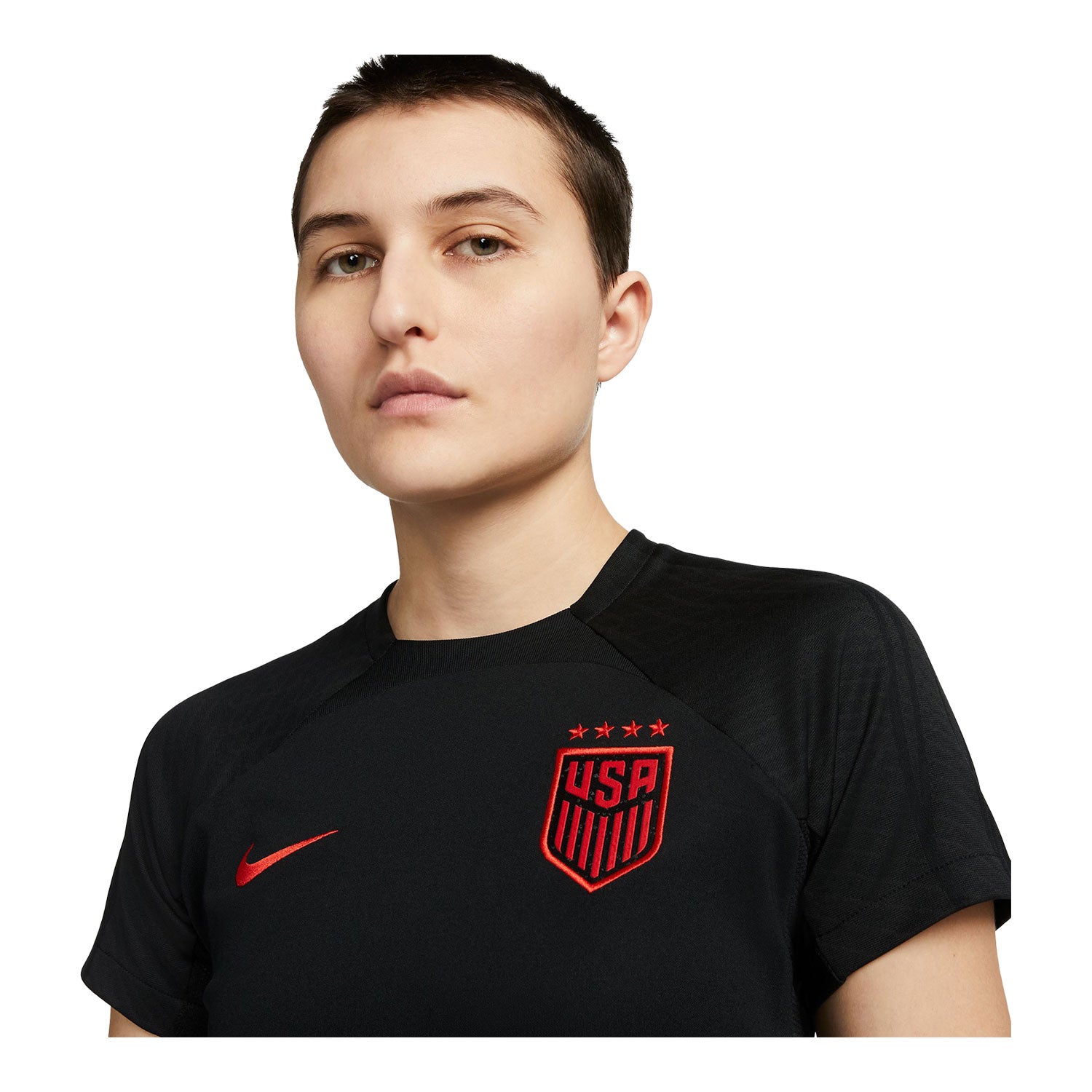Women's Nike WNT Strike Black Training Top - Front View