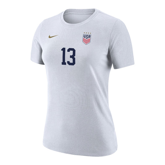 Women's Nike USWNT Classic Morgan White Tee - Front View