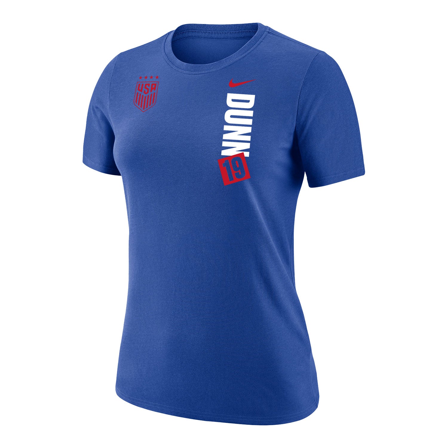 Women's Nike USWNT Vertical Dunn Royal Tee - Front View