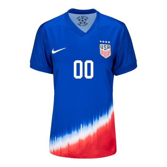 Women's Nike USWNT 2024 Personalized American Icon Away Stadium Jersey - Front View