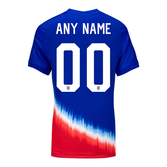 Women's Nike USMNT 2024 Personalized American Icon Away Stadium Jersey - Back View