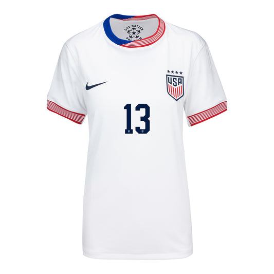Women's Nike USWNT 2024 American Classic Home Morgan 13 Stadium Jersey - Front View