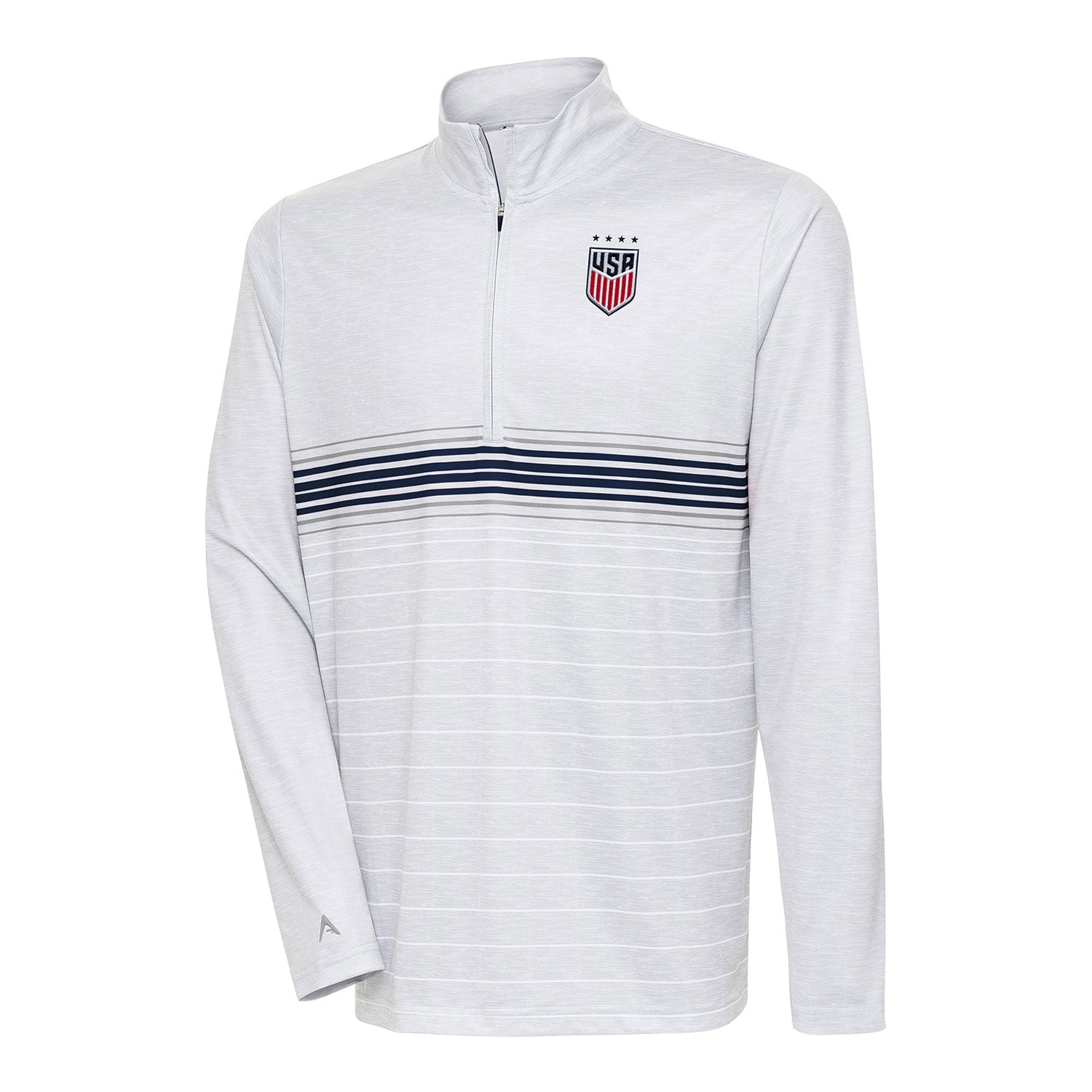 Men's Antigua USWNT Bullseye White Pullover - Front View