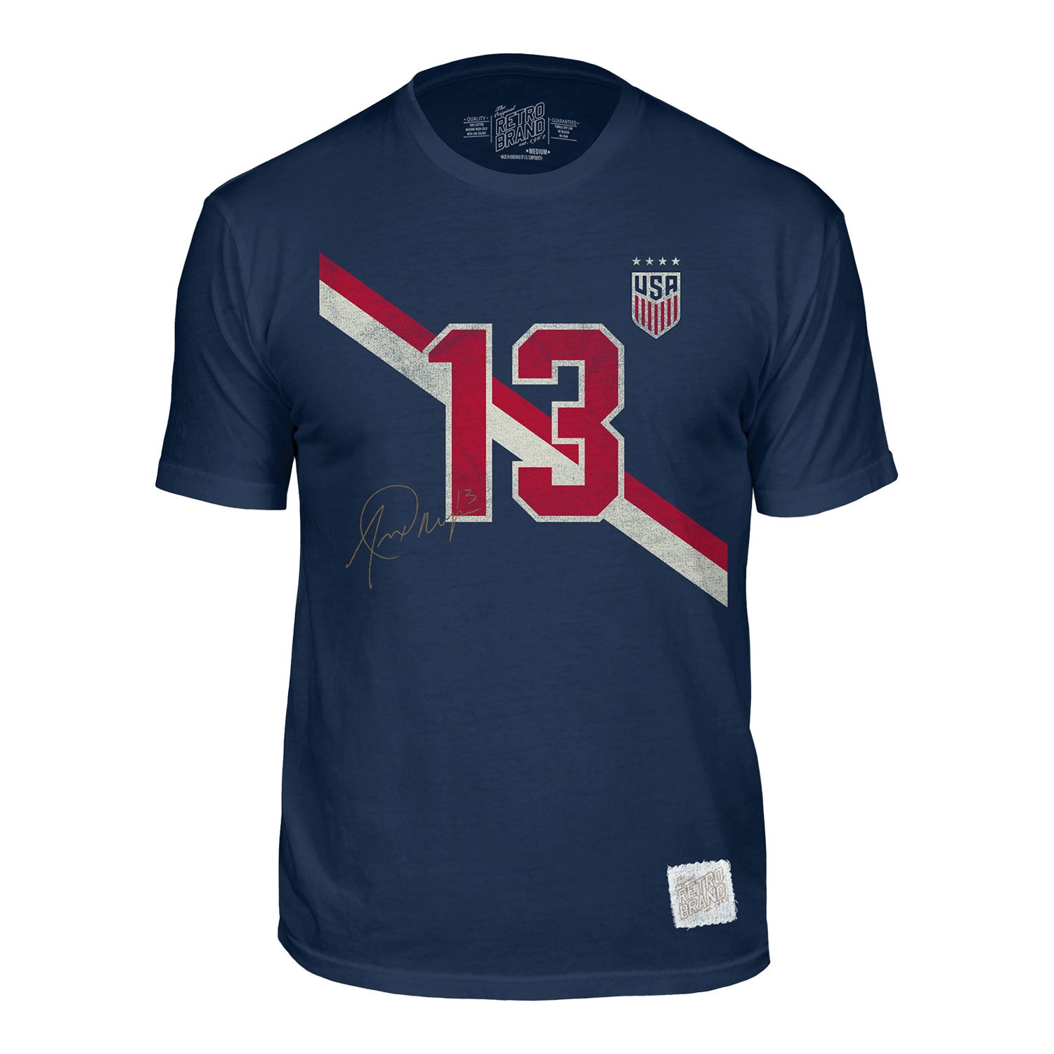 Men's Retro Brand USWNT Vintage Morgan Navy Tee / S