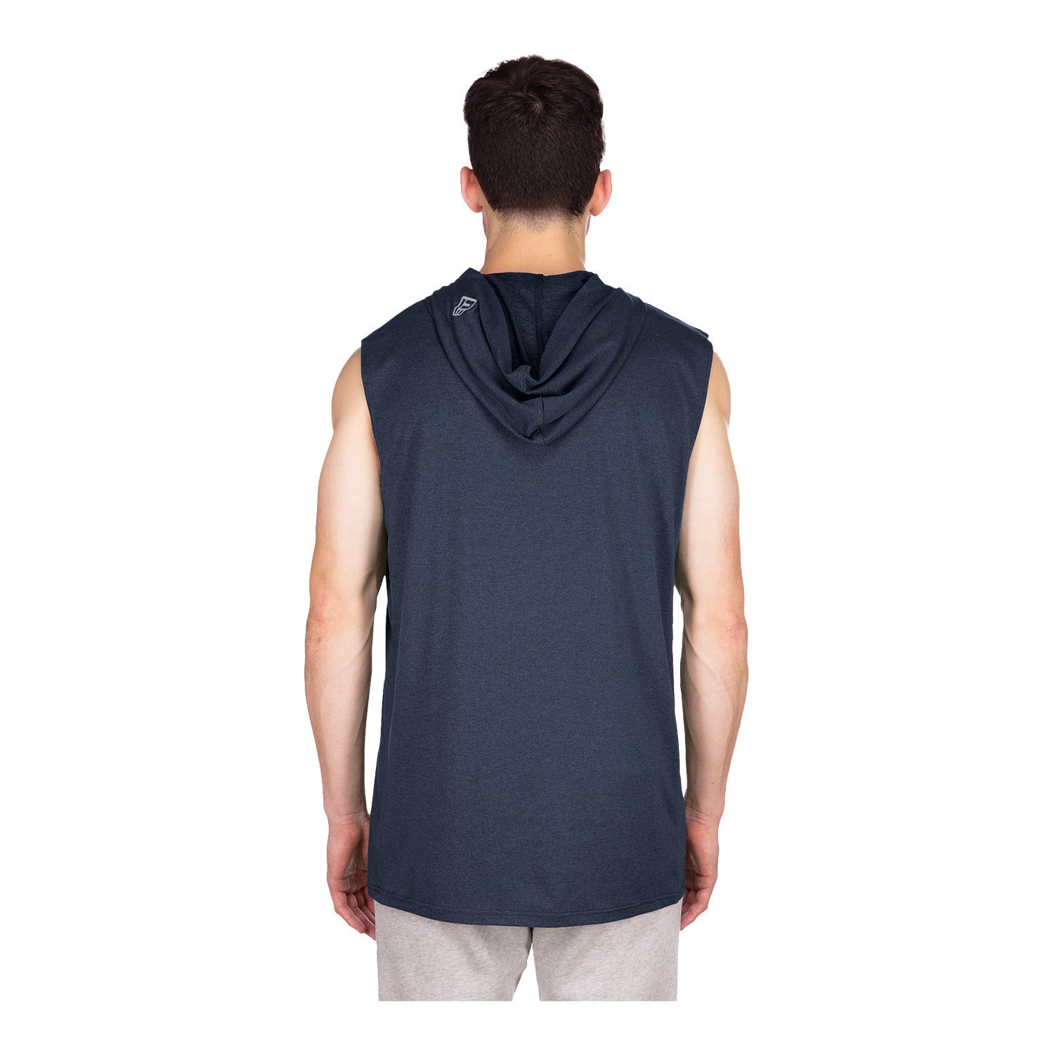 Men's New Era USWNT Navy Sleeveless Hoodie - Back View