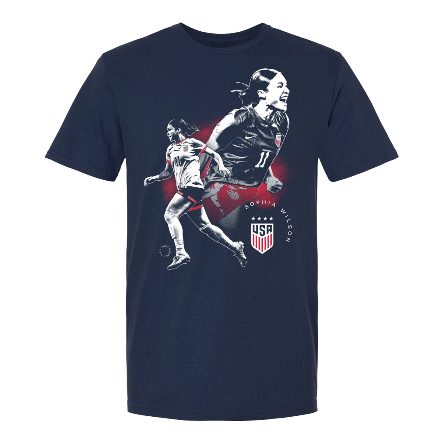 Unisex USWNT Sophia Wilson Graphic Navy Tee