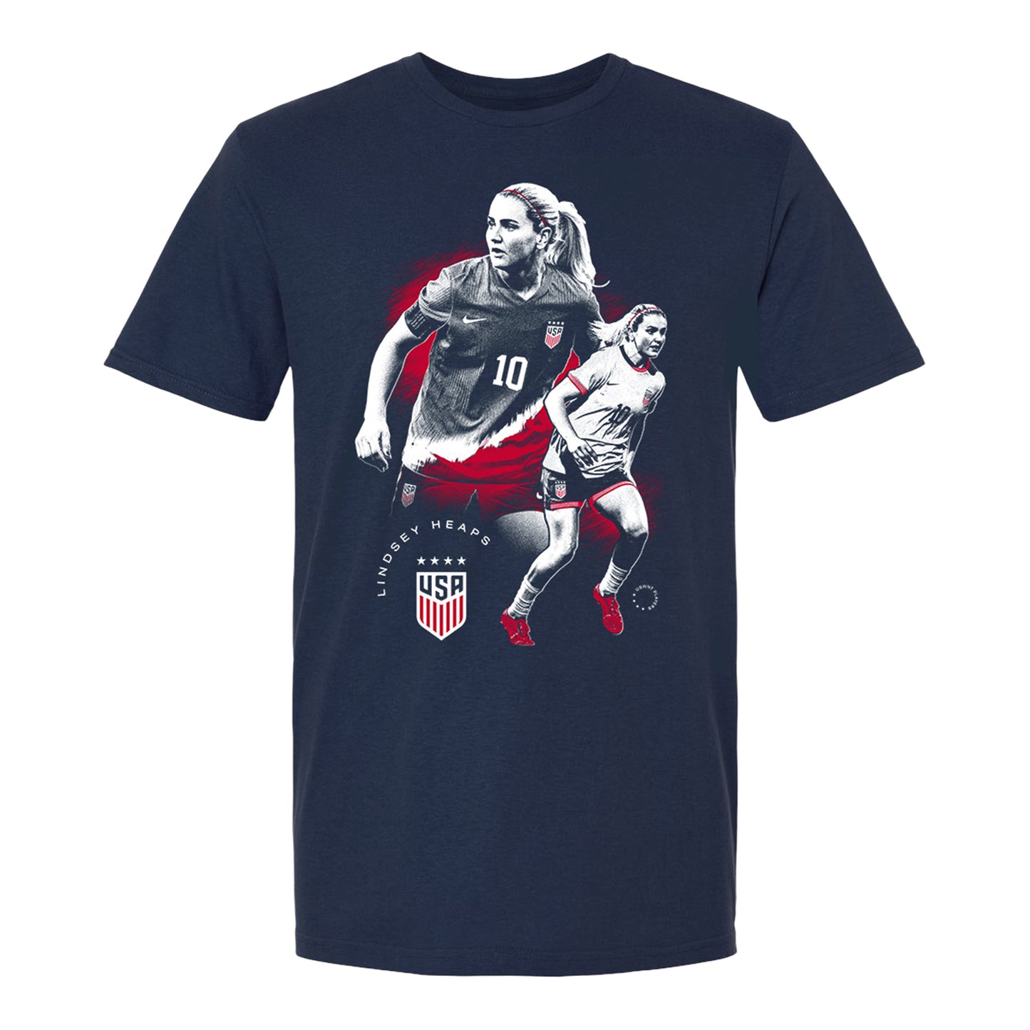 Unisex USWNT Lindsey Heaps Graphic Navy Tee