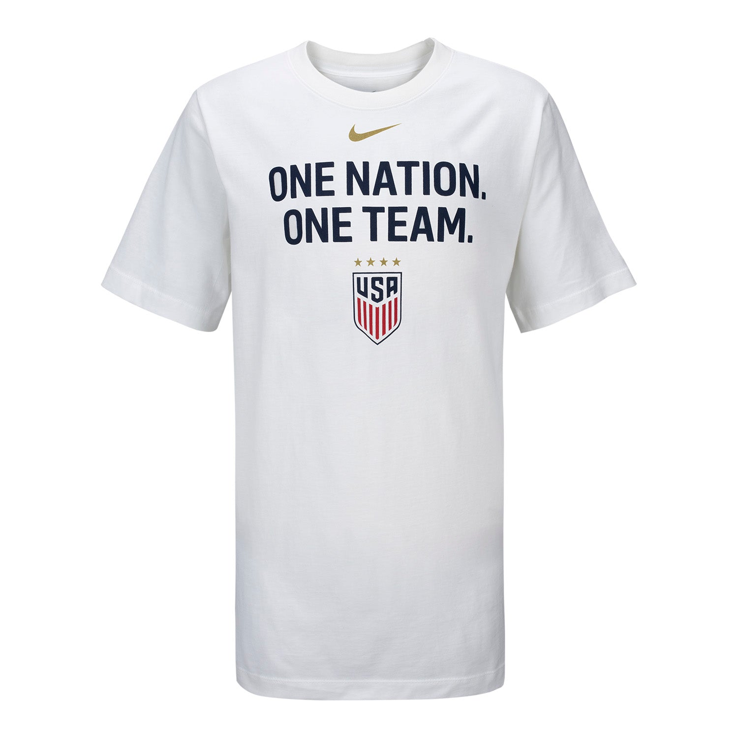 Youth Nike USWNT One Nation One Team White Tee - Front View
