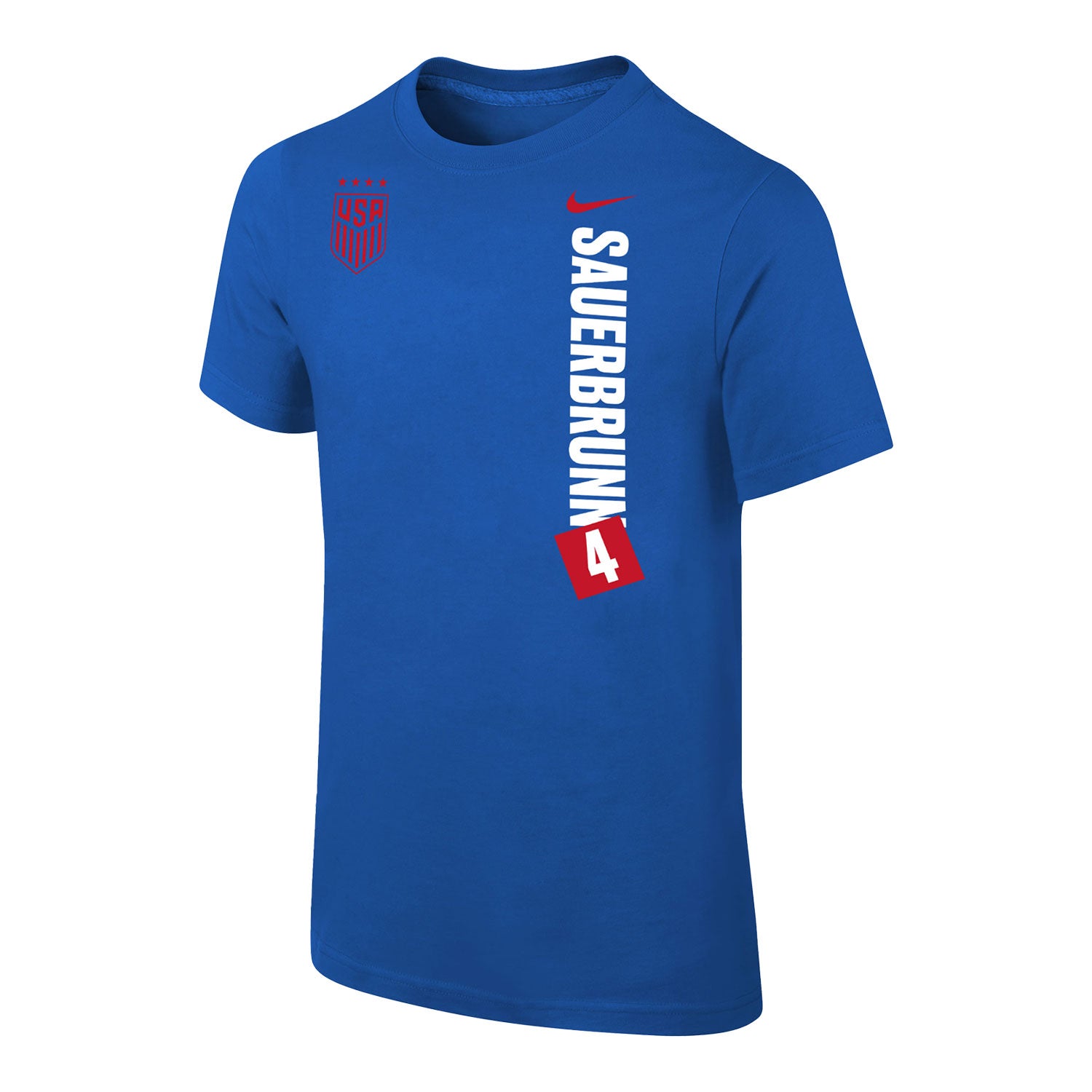 Youth Nike USWNT Classic Rapinoe Royal Tee - Front View