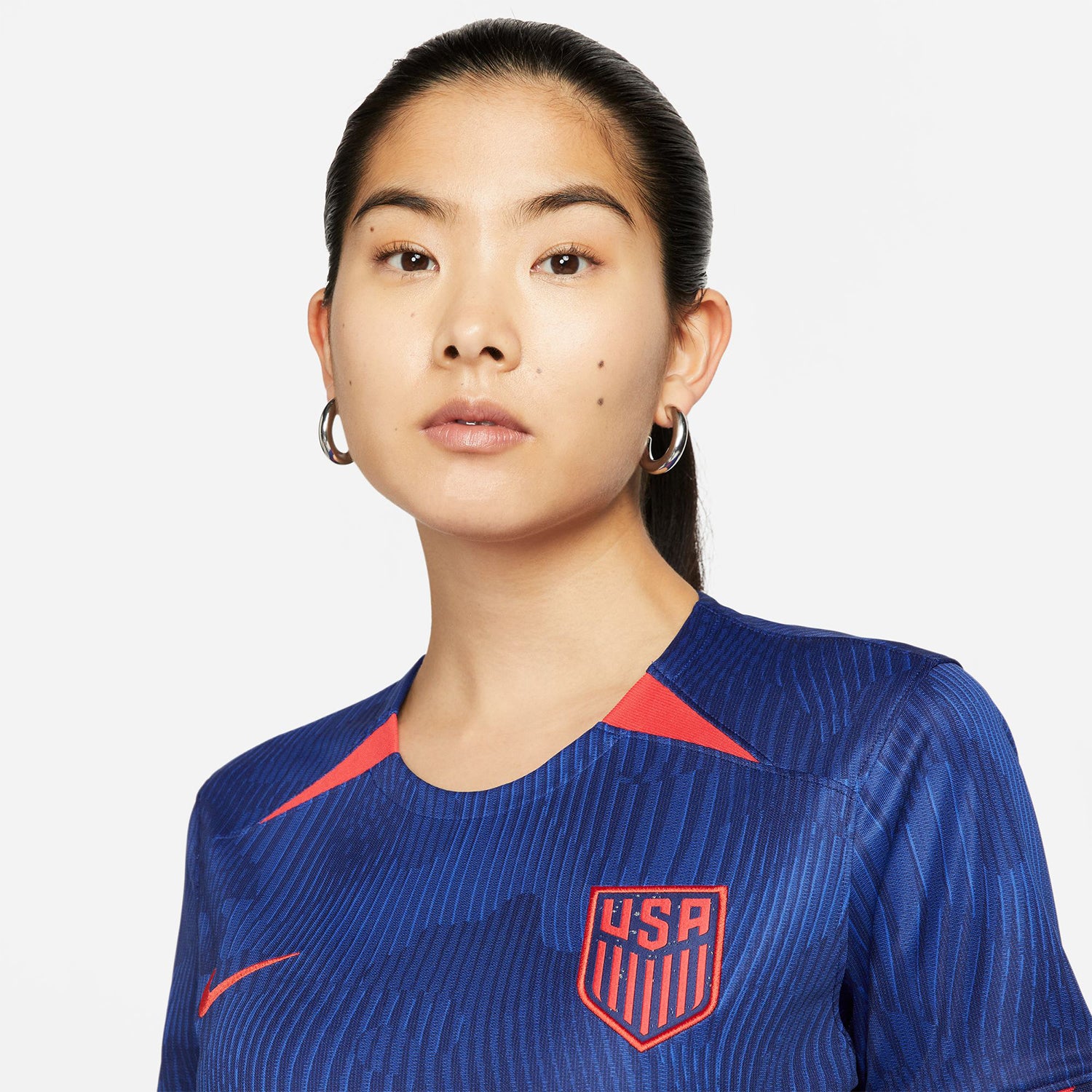 Women's Nike USMNT Away Stadium Jersey - Front Logos View