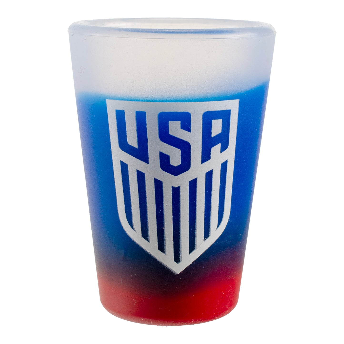USMNT Silipint Red White & Blue Shot Glass