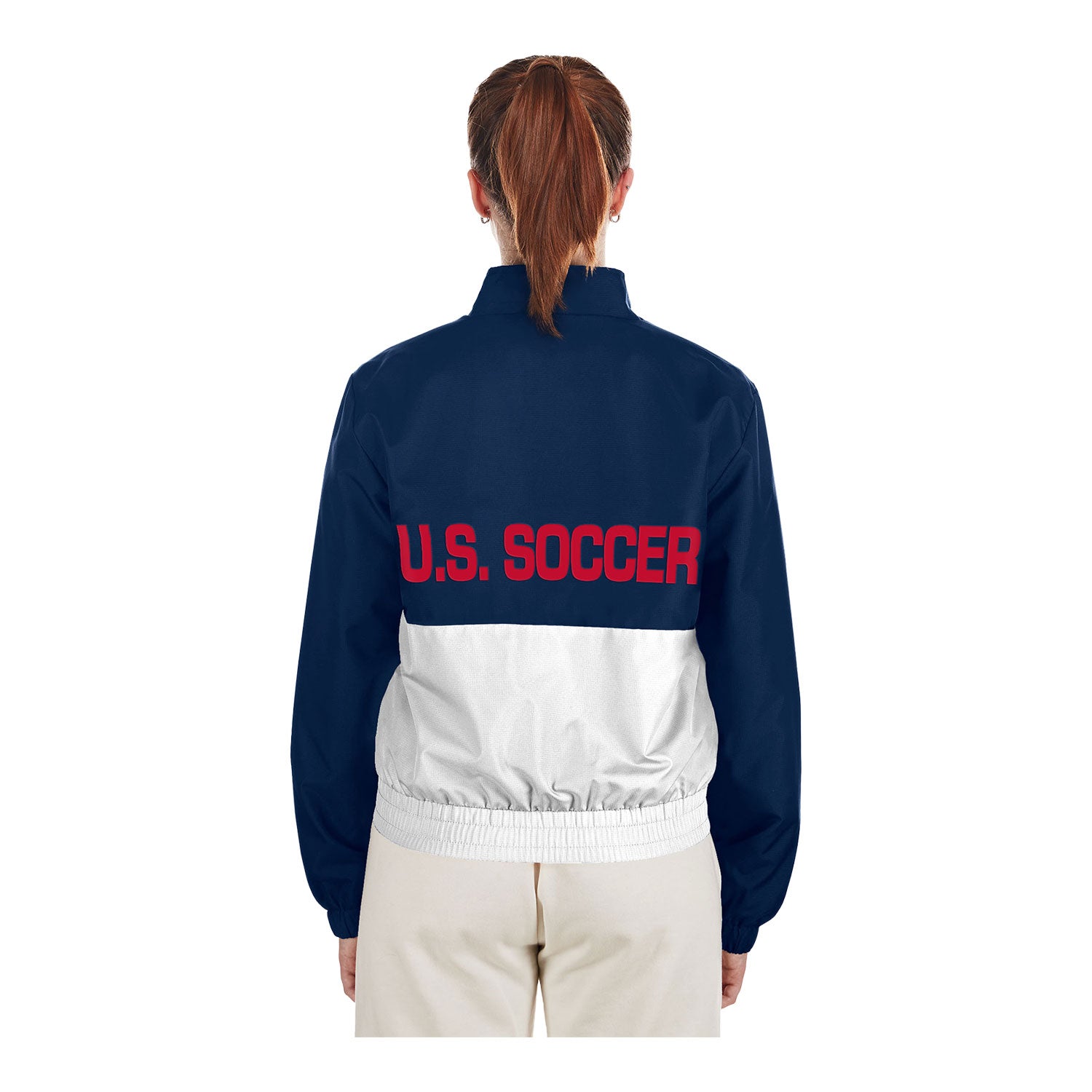 Women's New Era USMNT Full Zip Windbreaker - Back View