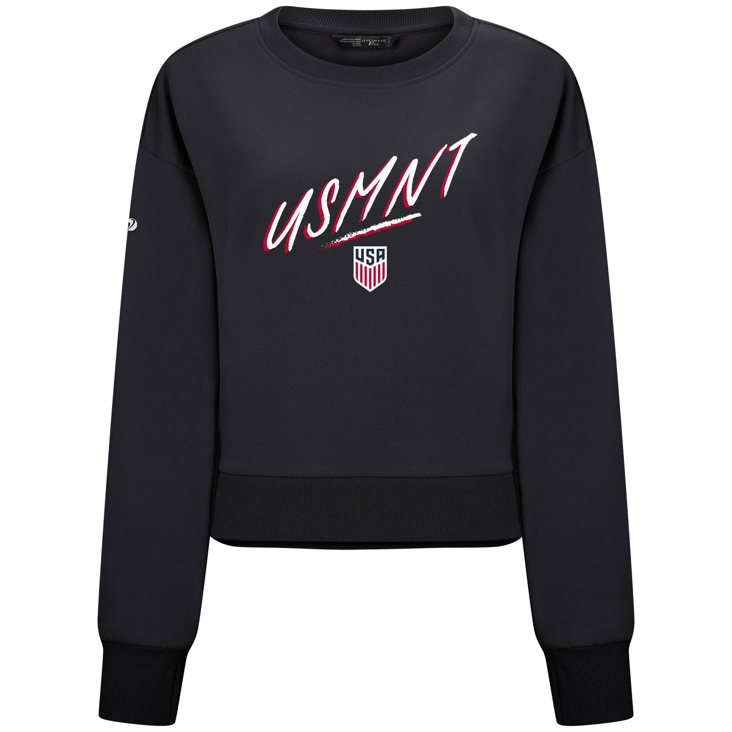 Ladies USMNT Levelwear Judd Black Crewneck