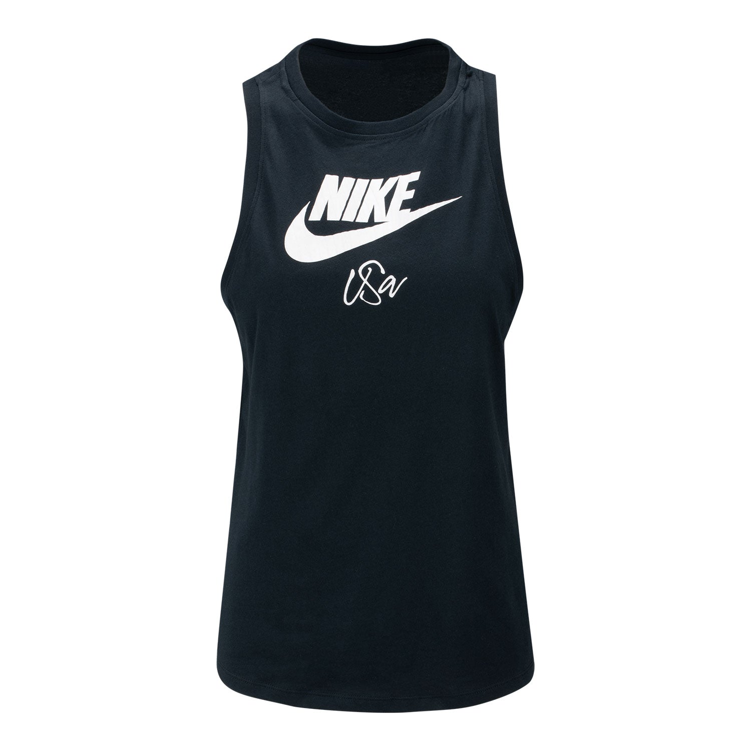 Women's Nike USWNT Futura Black Tank Top - Front View