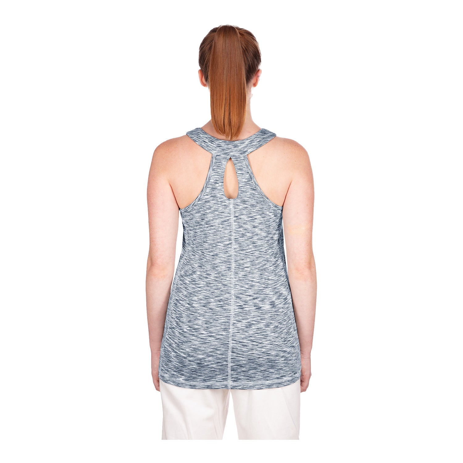 Women's New Era USMNT Navy Space Dye Tank Top - Back View