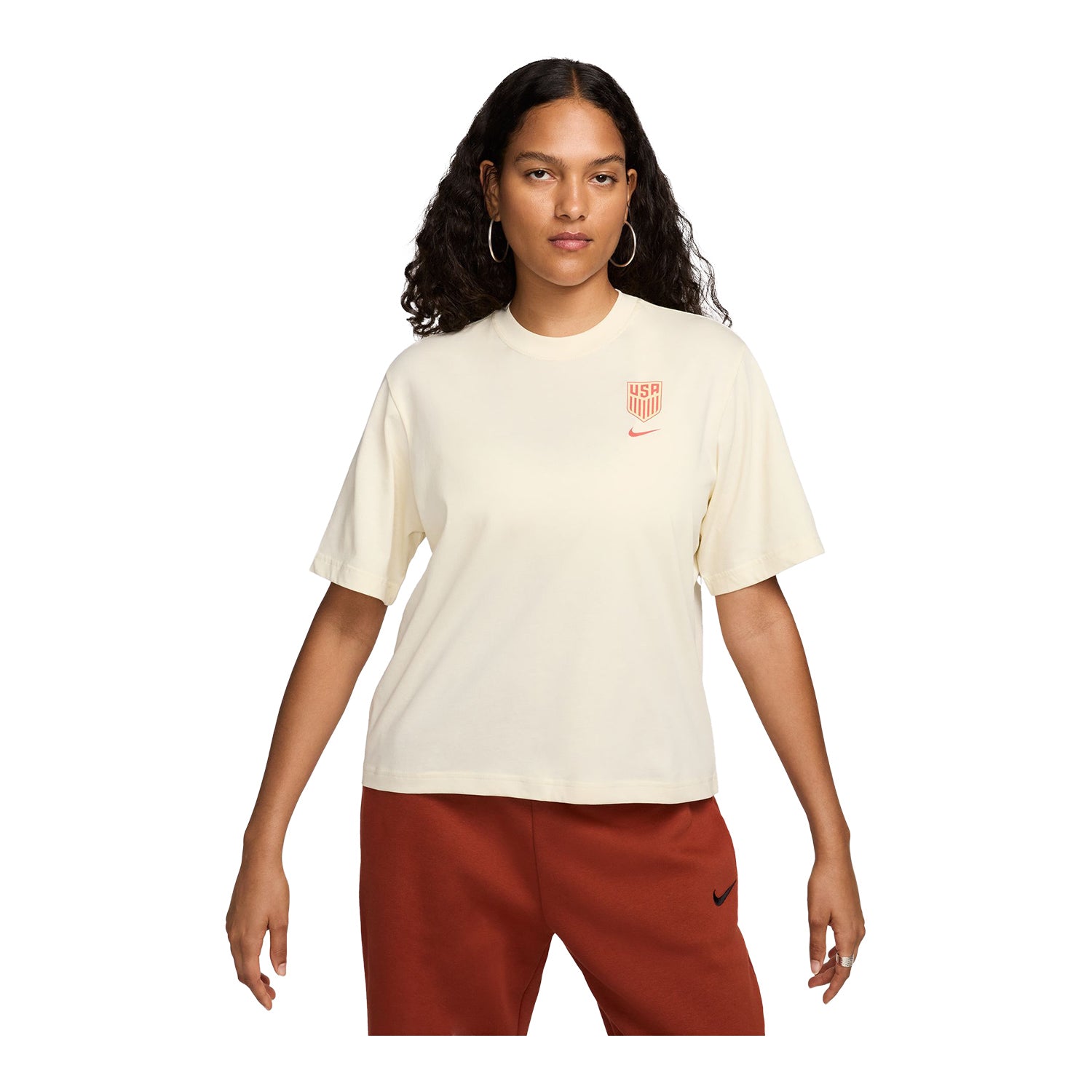 Women's Nike USA Star Tan Tee - Front View