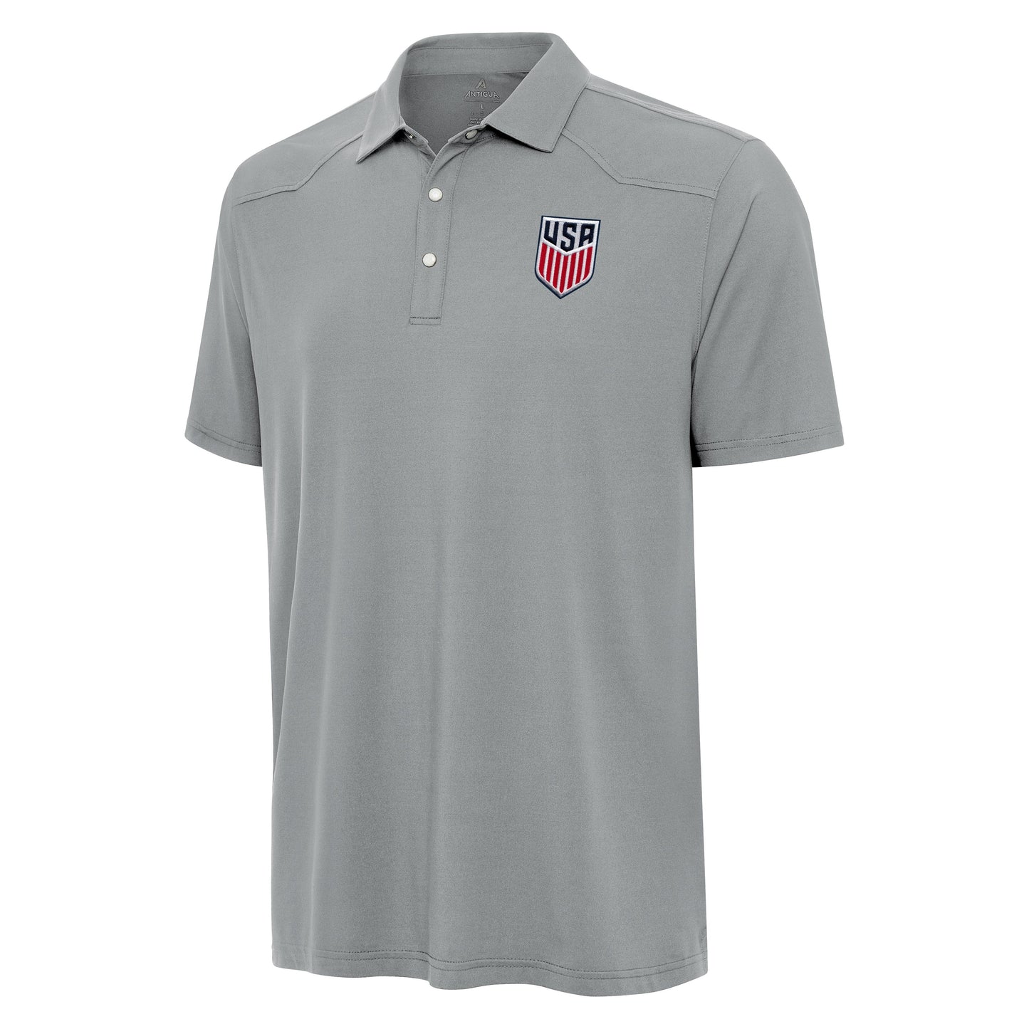 Men's Antigua USMNT Western Gray Polo