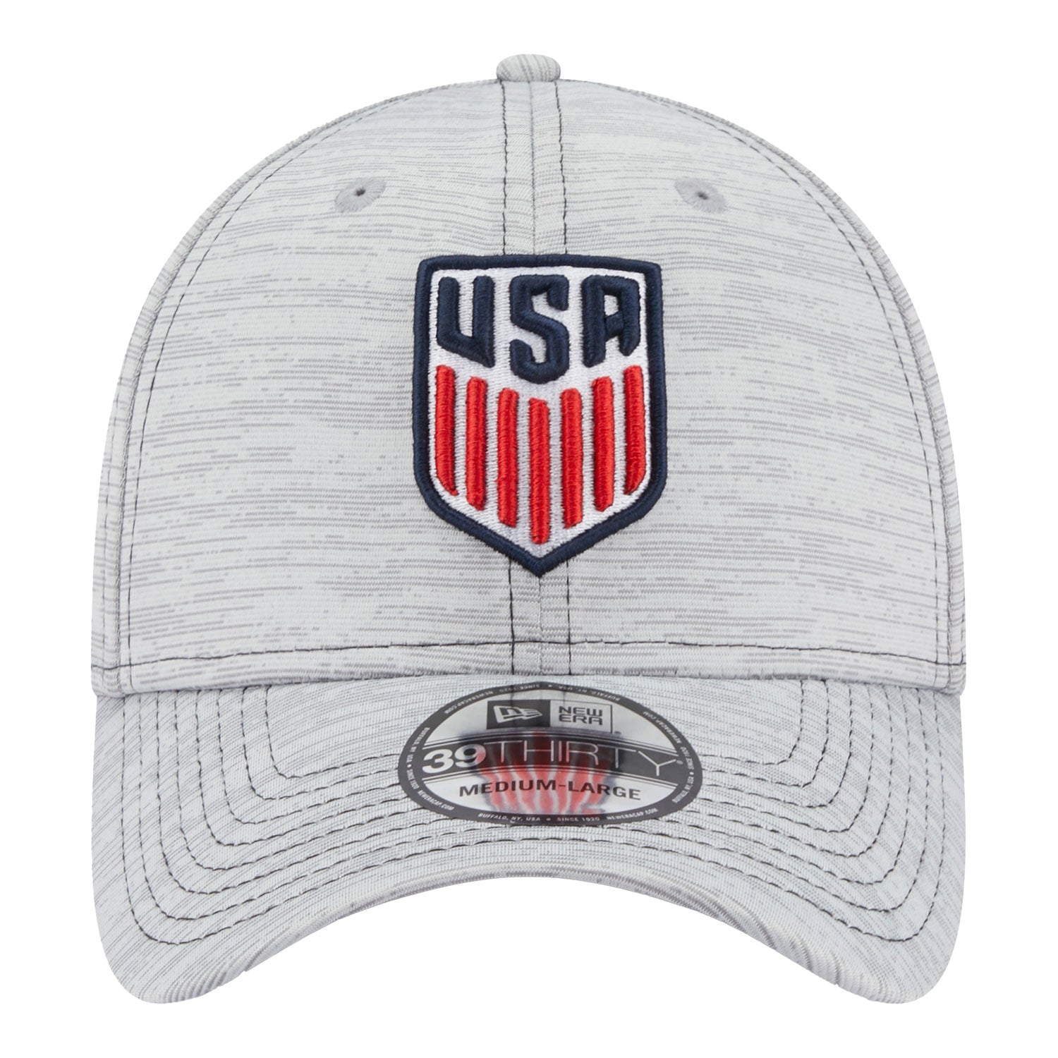 Men's New Era USMNT 39Thirty Speed Tech Hat - Front View