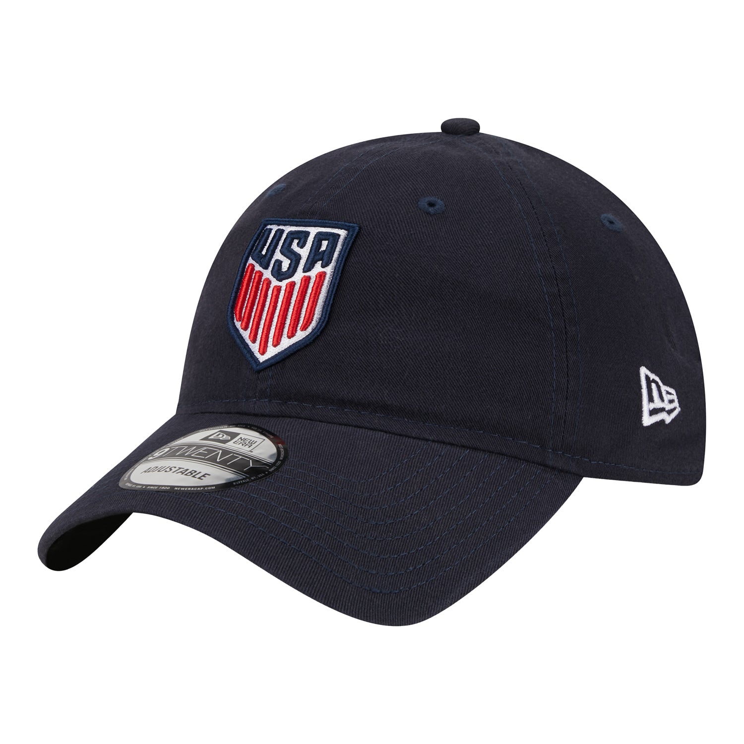 Adult New Era USMNT 9Twenty Navy Hat - Side View