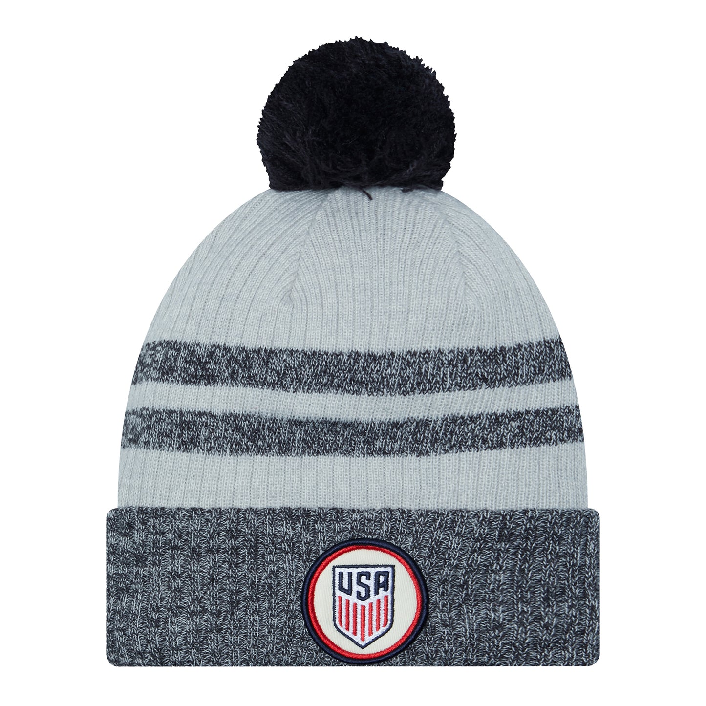 Adult New Era USMNT Navy Knit Hat - Front View
