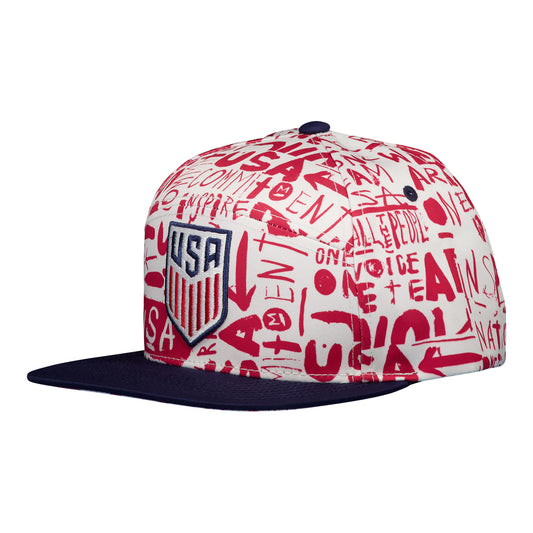 Adult USA Icon Red Hat - Angled Left View