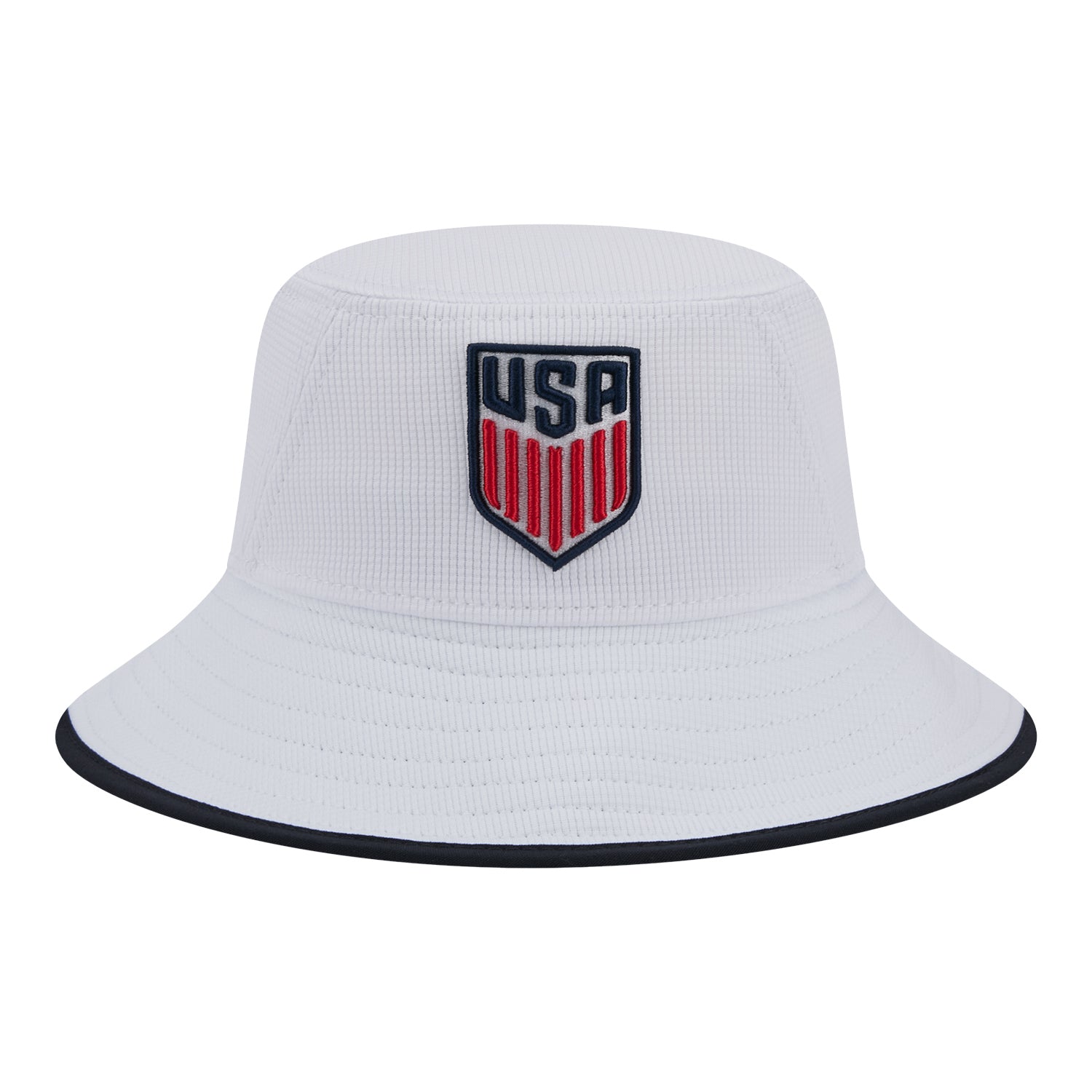 Adult New Era USMNT White Bucket Hat - Front View