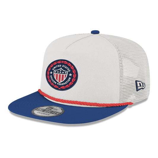 Adult New Era USA 1986 Retro Crest Off-White Golfer Hat