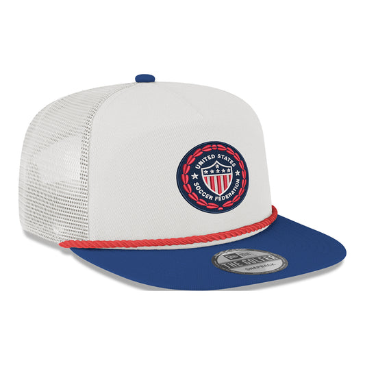 Adult New Era USA 1986 Retro Crest Off-White Golfer Hat