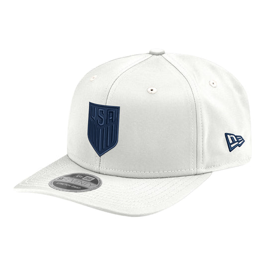 Adult New Era 9Seventy USMNT Navy Tonal Crest White Hat