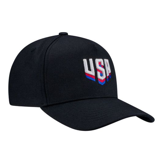 Adult Fan Ink USA Tri-Color Logo Black Hat