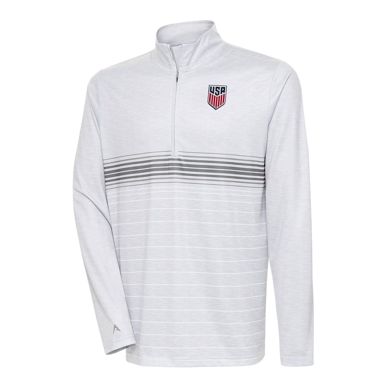 Men's Antigua USMNT Bullseye White Pullover - Front View