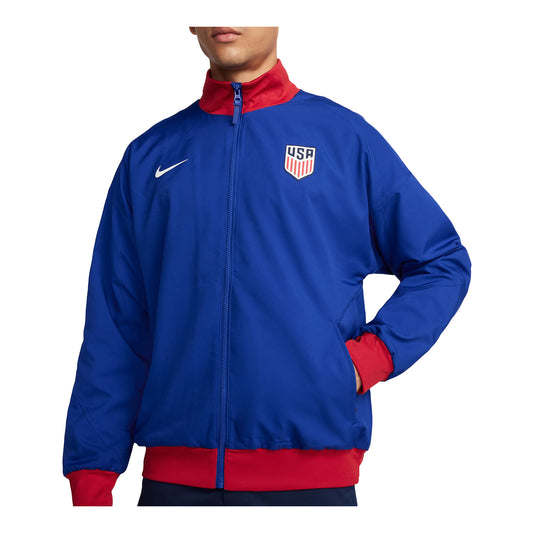 Men's Nike USA Strike Anthem Royal Full-Zip Jacket - Front View