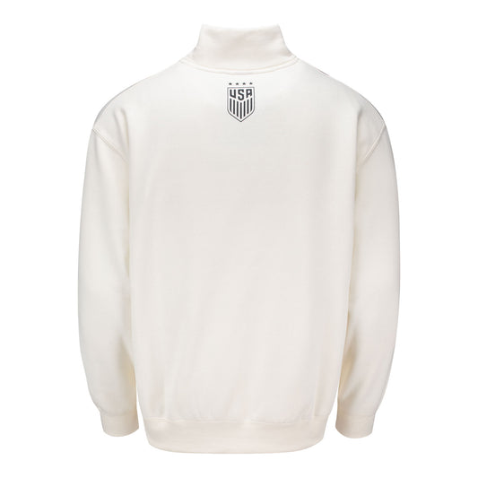 Unisex USWNT Off-White 1/2 Zip Sweatshirt