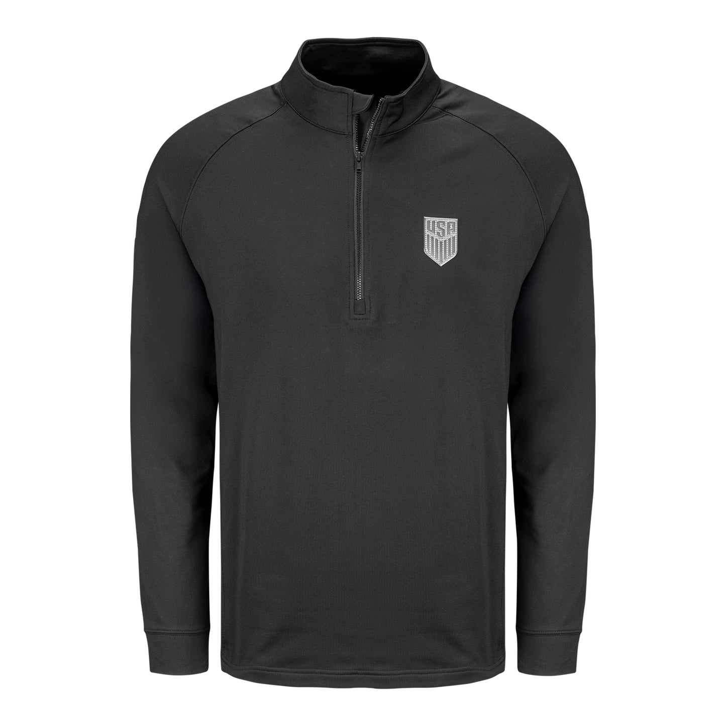 Unisex USMNT Levelwear Calibre Black Quarter-Zip Jacket