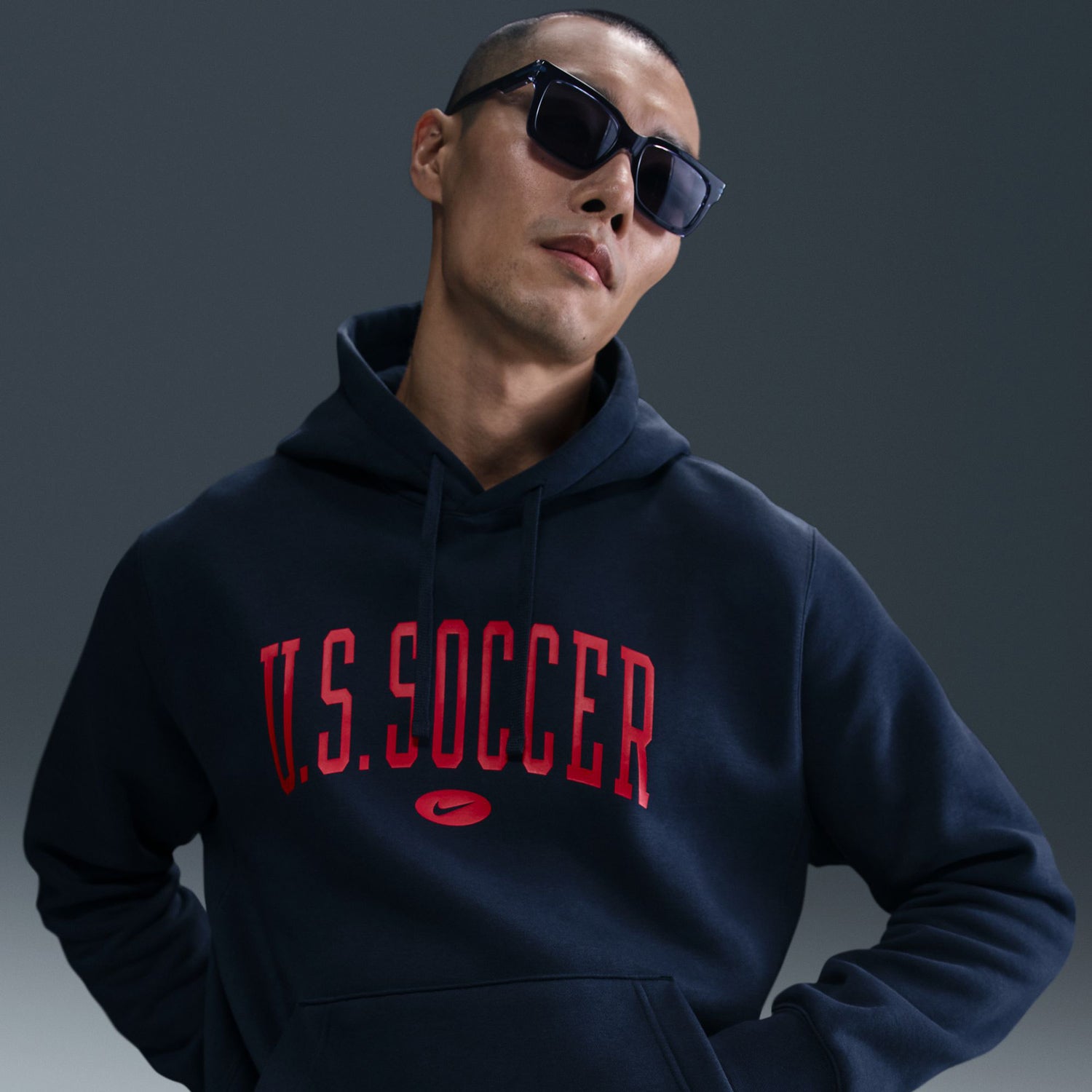 Men's Nike USA Club Fleece Navy Hoodie