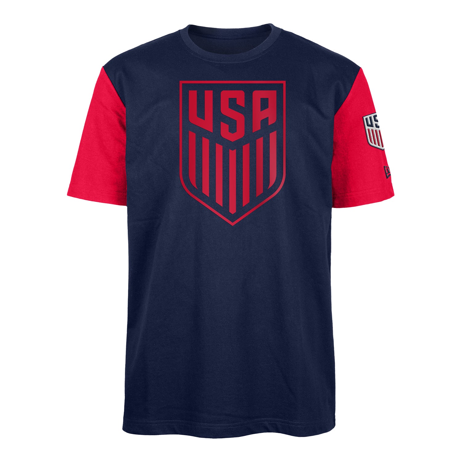 Men's New Era USMNT Crest Navy Tee - Front View