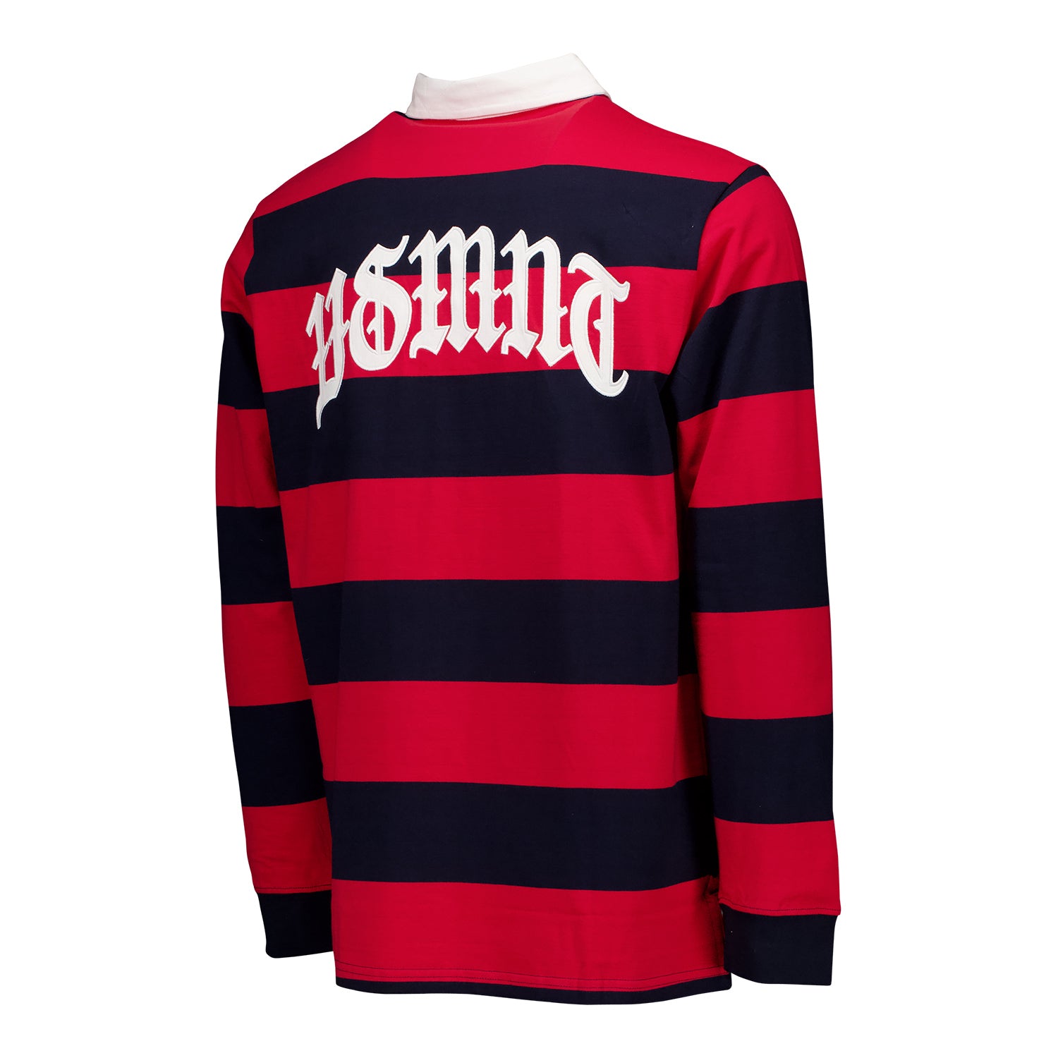 Men's Sports Deign Sweden USMNT Striped Rugby L/S Tee - Back View