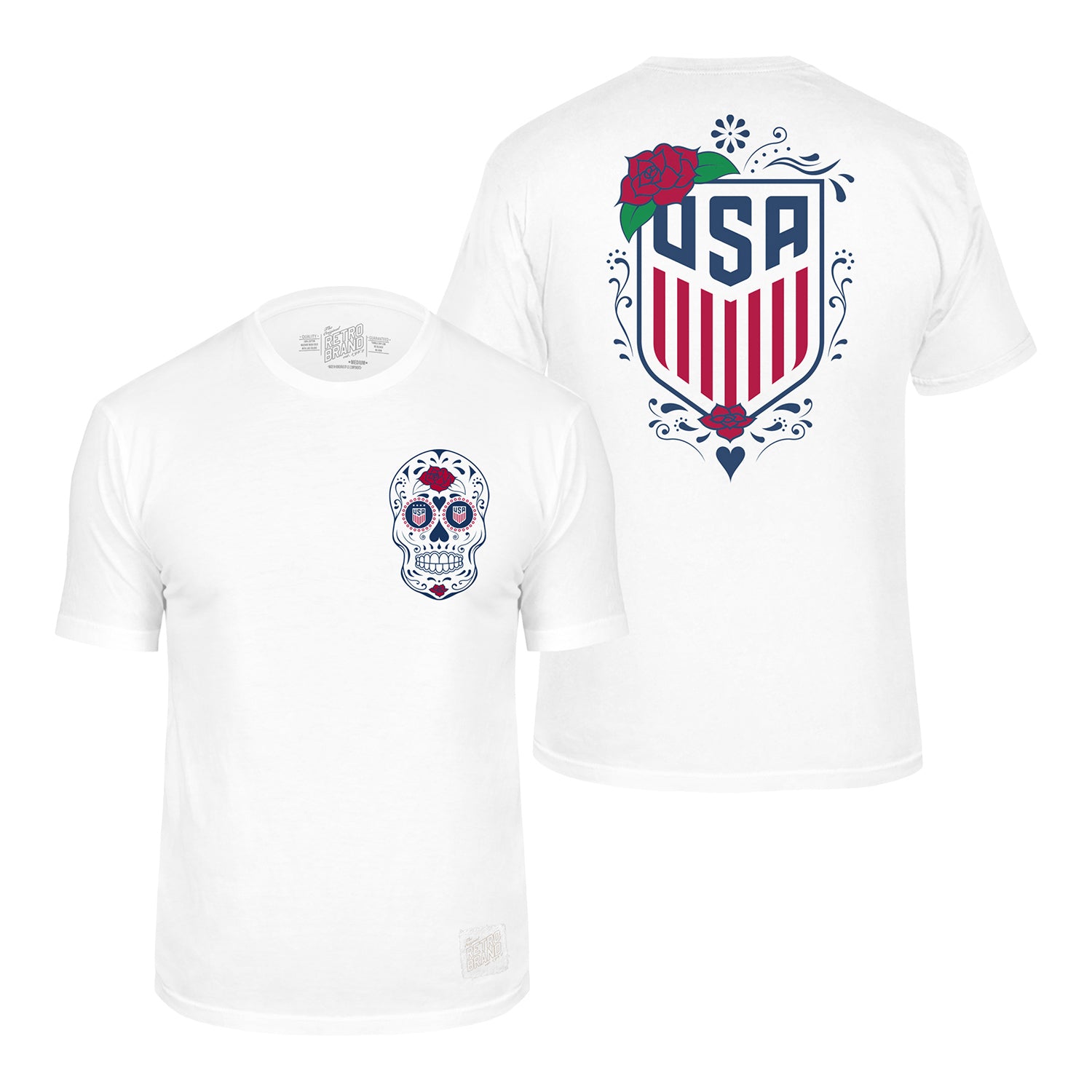 Unisex Original Retro Brand Hispanic Heritage White Tee Official U.S