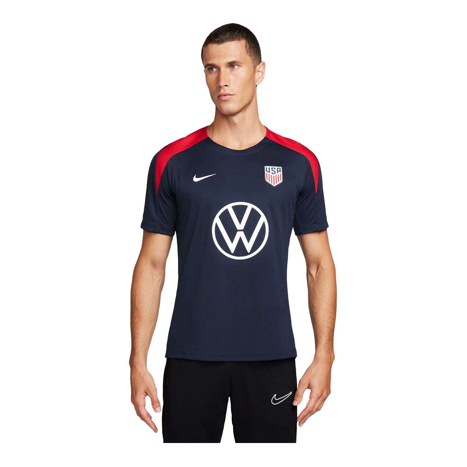 Men's Nike USA VW Strike Navy Top - Front View