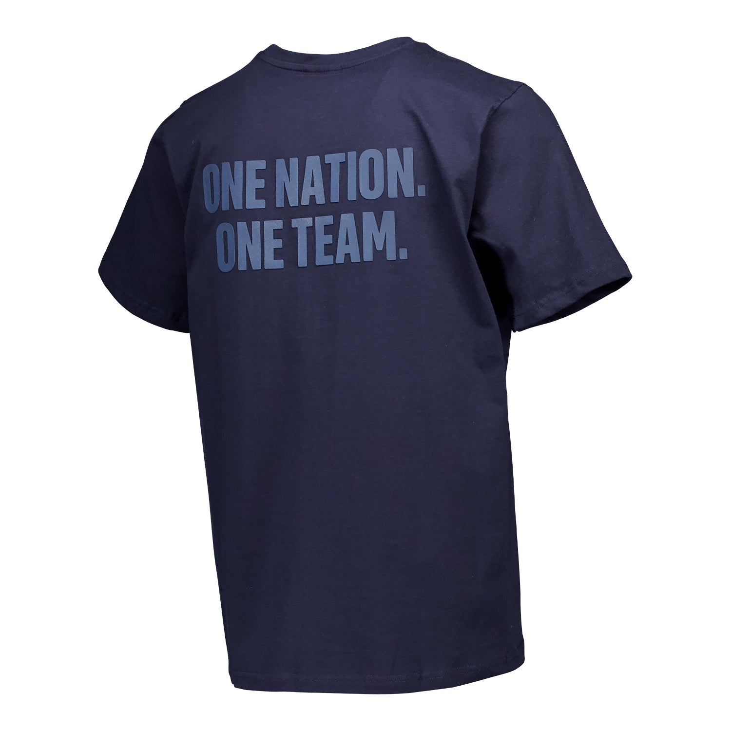 Unisex USA Statement Navy Tonal Tee - Back View