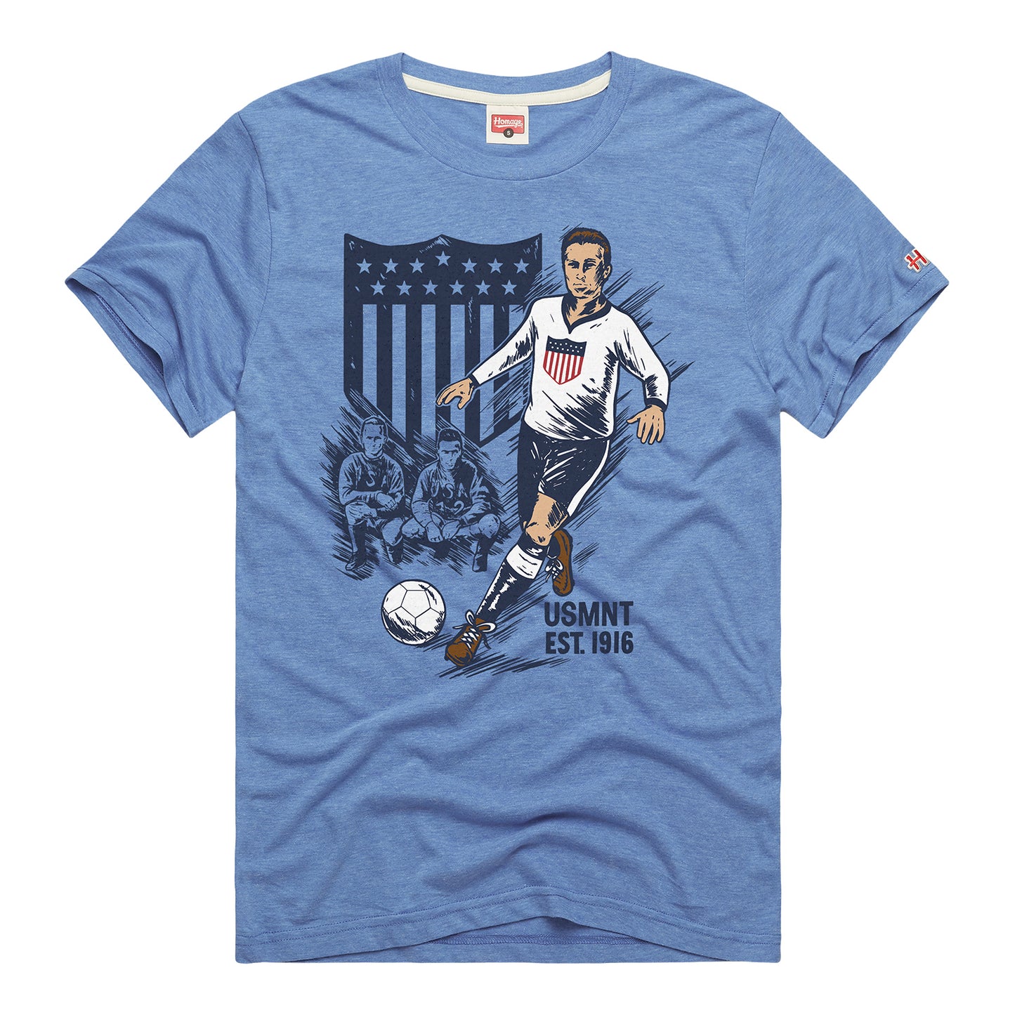 Unisex Homage USMNT Retro 1916 Blue Tee
