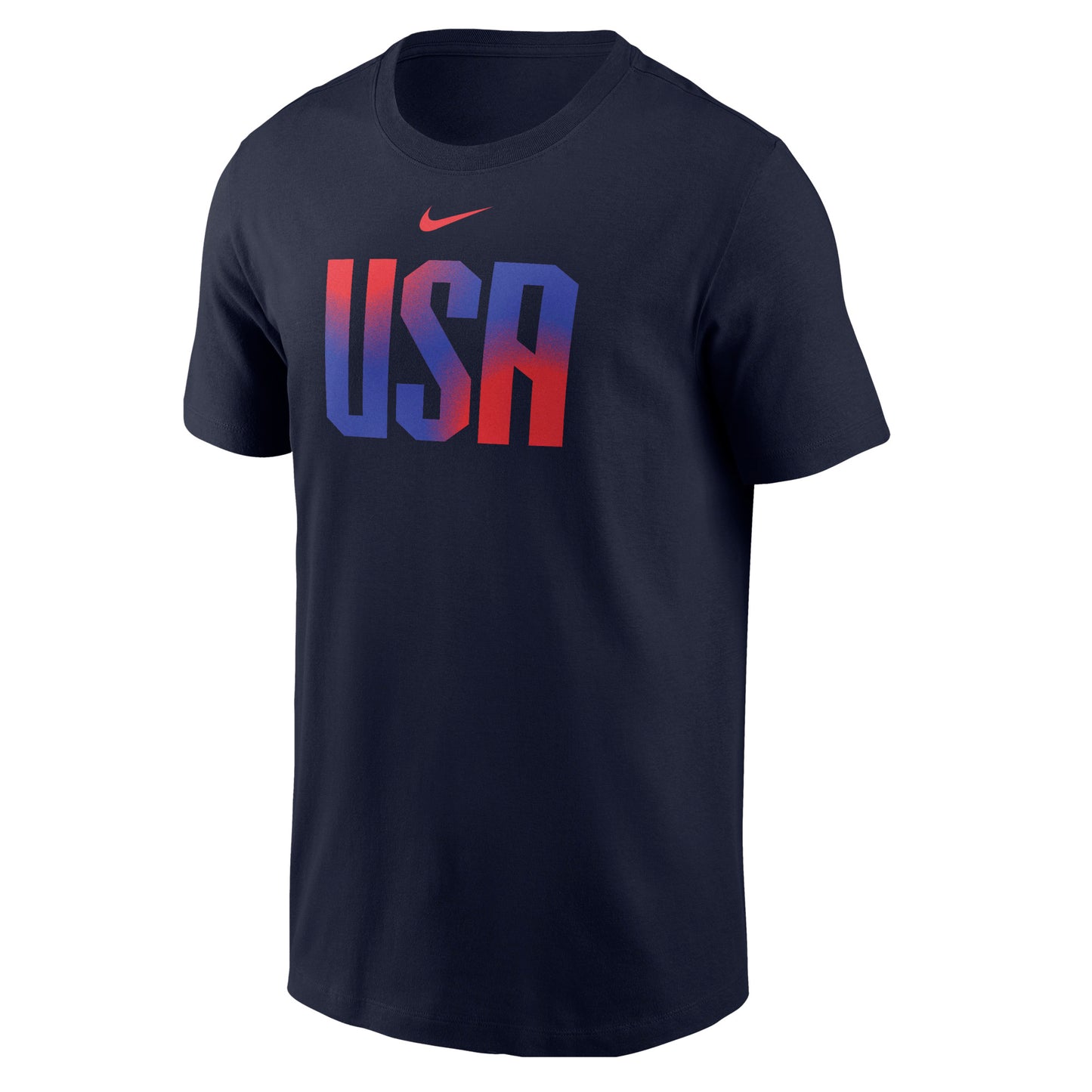 Men's Nike USA Red and Blue Crest Navy T-Shirt