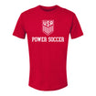 U.S. Co-Ed Power Soccer Red Tee - Front View